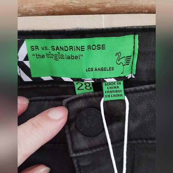 Free People SR vs Sandrine Rose "the virgin label" flared leg jeans size 28 NWT - Picture 2 of 6